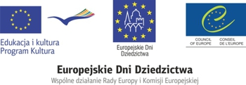Loga: edukacja i kultura, program kultura, EDD, Consule of Europe.